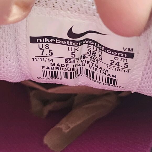 Women's Nike Air Max Muse Sz 7.5 011866 White Pink Mesh Running Shoes Sneakers - Picture 7 of 8